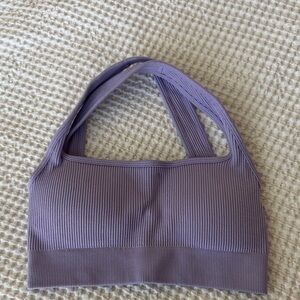BuffBunny Lavender Ribbed Sports Bra